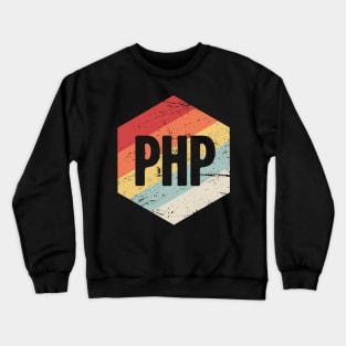 Retro PHP Programming Icon Crewneck Sweatshirt